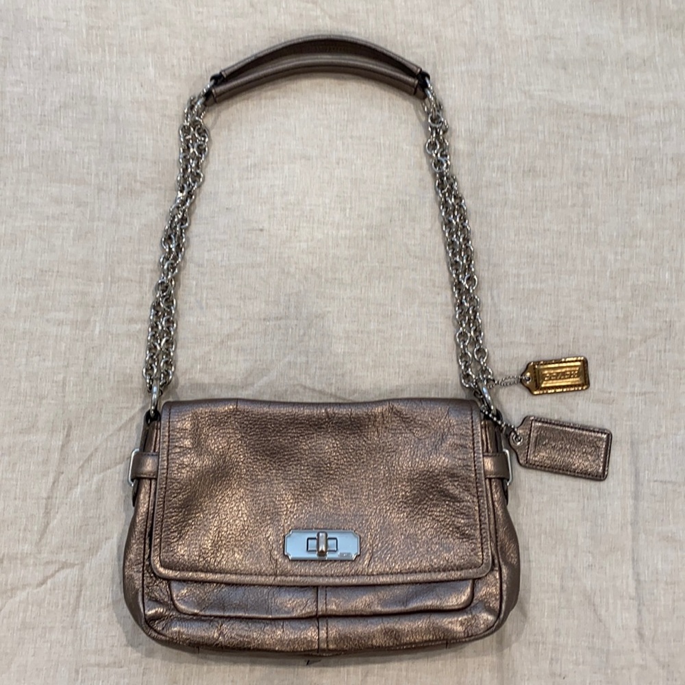 Silver Cross Body and Should Bag Coach Purse